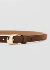 Mango Ceinture 100 % Cuir Bovin In Brown