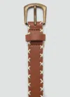 Mango Embroidered Belt Medium Brown In Brown