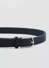 Mango Ceinture Élastique Tressée In Blue