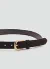 Mango Suede Belt Chocolate In Brown