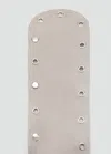 Mango Eyelets Leather Belt Ice Grey