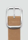 Mango Ceinture En Daim À Clous Sable - Femme - L -