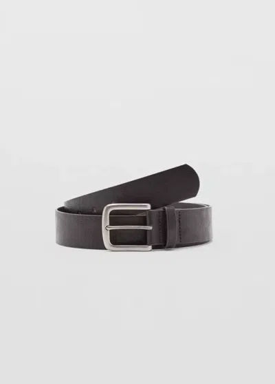 Mango Ceinture Simili-cuir In Marron