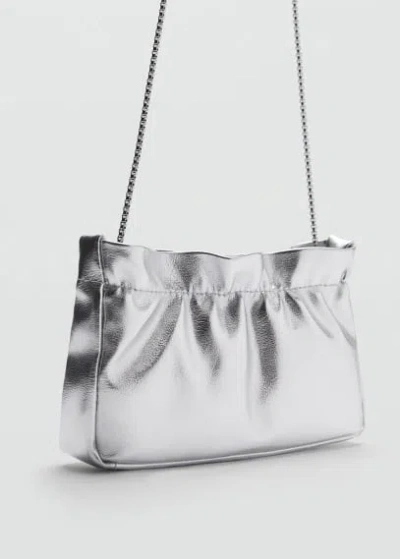 Mango Chain Bag Silver In Silver