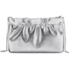 Mango Chain Strap Faux Leather Bag In Silver