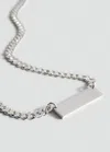 Mango Chain With Metal Links Silver