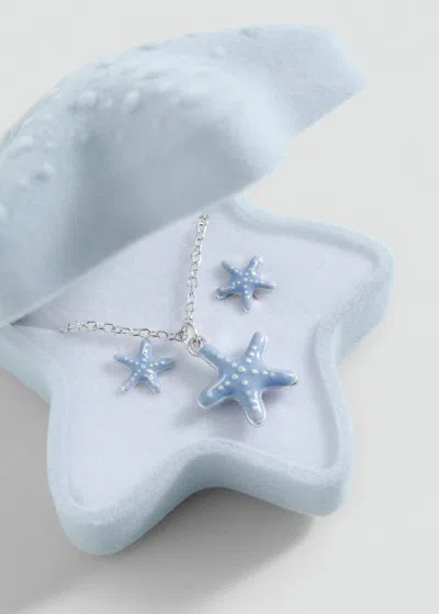 Mango Kids' Star Chain Necklace Silver
