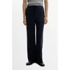 Mango Chalk Stripe Straight Leg Pants