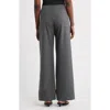 Mango Chalk Stripe Straight Leg Pants In Gray