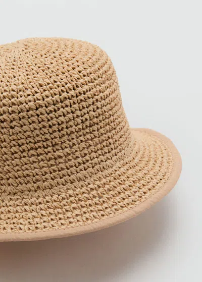 Mango Natural Fibre Bucket Hat Ecru