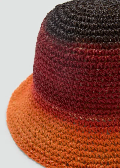 Mango Gradient Natural Fiber Hat Orange