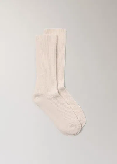 Mango Socks Ecru In Sand
