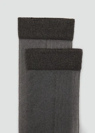 Mango Chaussette Gris Anthracite - Femme - Taille Unique -