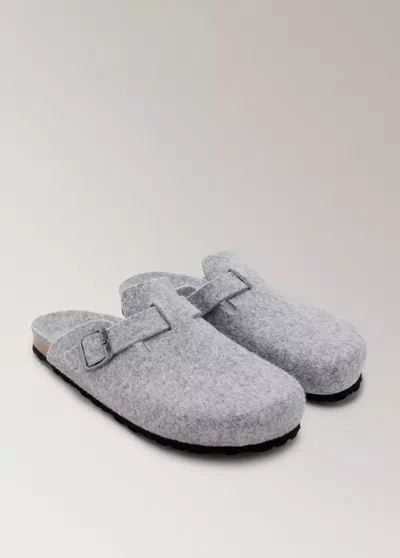 Mango Chaussons En Feutre In Gray