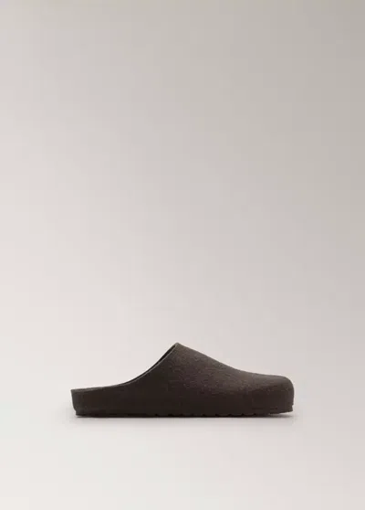 Mango Chaussons En Feutre In Marron