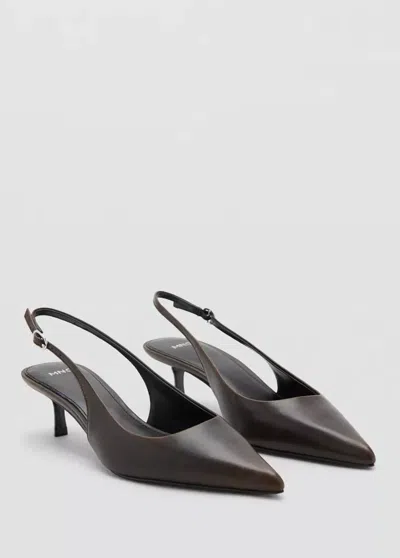 Mango Chaussure À Talon Effet Vieilli In Brown