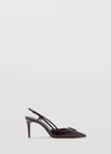 Mango Sonte Slingback Pump In Burgundy