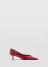 Mango Chaussures À Talon Kitten Bout Pointu In Red