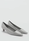 Mango Kitten Heel Shoes Grey In Gris