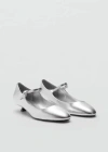 Mango Chaussures Boucle Talon Kitten Heel In Argent