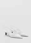 Mango Kitten-heel Pointed Shoes In White