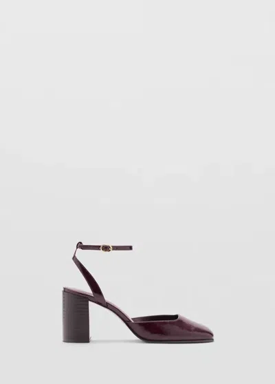 Mango Chaussures Talon Bloc In Bordeaux
