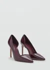Mango Chaussures Talon Bloc Paillettes Bordeaux - Femme - 42 -  In Burgundy