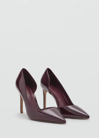 Mango Chaussures Talon Bloc Paillettes Bordeaux - Femme - 42 -  In Burgundy
