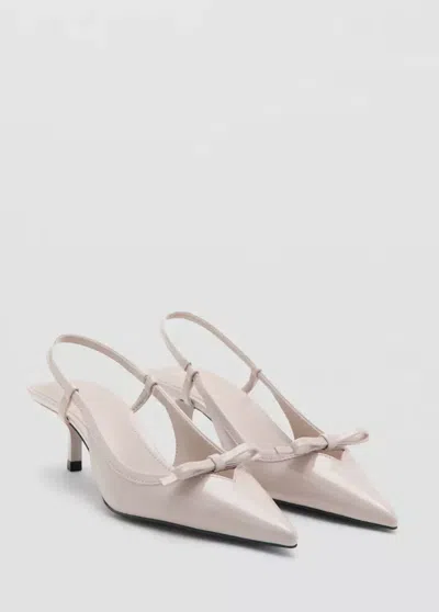 Mango Chaussures Talon Bout Naud In White