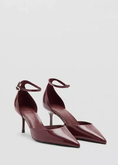 Mango Chaussures Talon Kitten Boucle In Marron