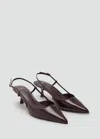 Mango Chaussures Vernies Talon Kitten Heel Chocolat - Femme - 40 -  In Multi