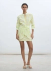 Mango Check Bow Dress Pastel Yellow In Jaune Pastel