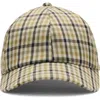 Mango Cap With Check Visor In Green