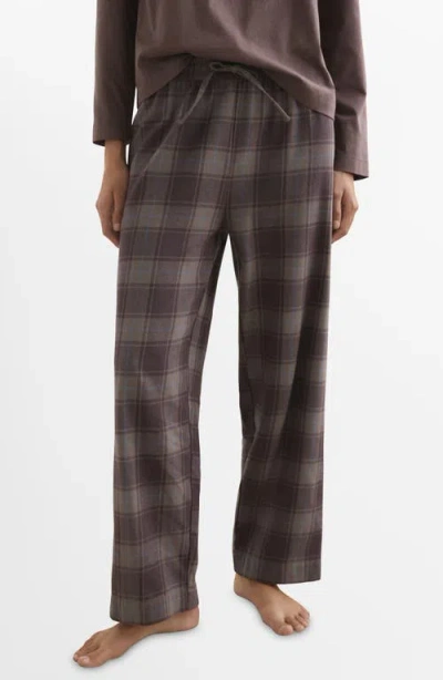 MANGO MANGO CHECK COTTON FLANNEL PAJAMAS