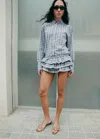 Mango Check Cotton Shirt In Blue