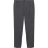 Mango Check Slim Fit Pants In Light Heather Grey