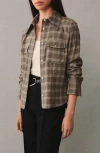 Mango Check Snap-up Overshirt