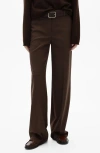 Mango Straight Checked Trousers Beige In Beige