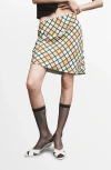 Mango Short Checkered Skirt In Multi