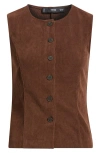Mango Chelo Knit Vest In Brown