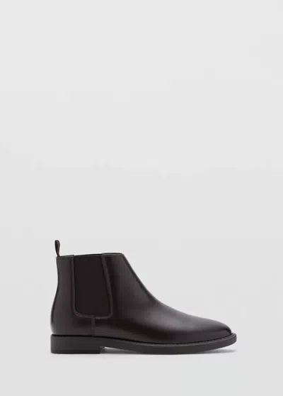 Mango Chelsea Boots Simili-cuir In Marron
