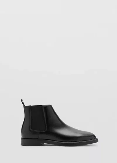 Mango Chelsea Boots Simili-cuir In Noir