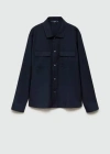 Mango Chemise In Dark Navy
