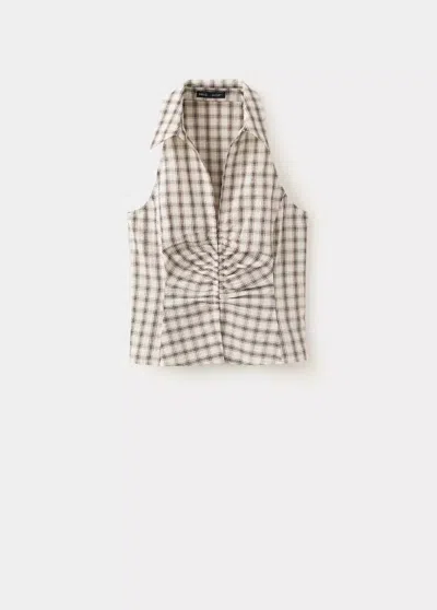 Mango Chemise Coco In Marron
