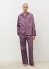 Mango Chemise Coton Garment-dyed Prune - Femme - L -  In Purple