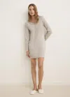 Mango Chemise De Nuit En Jersey Côtelé Avec Boutons Gris Clair/pastel - Femme - L -  In Gray