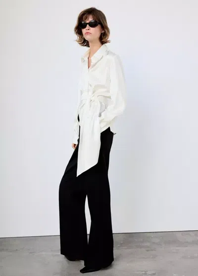 Mango Chemise Droite Détail Naud In Blanc Cassé