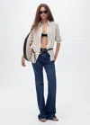 Mango Long Sleeve Printed Shirt In Neutral