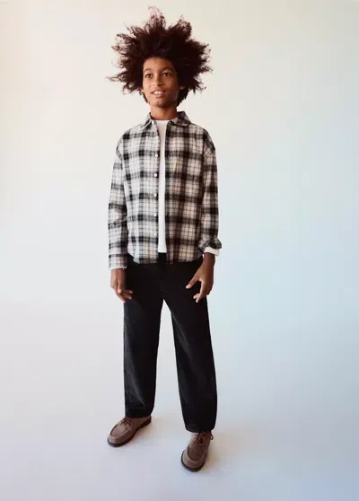 Mango Kids' Chemise Flanelle À Carreaux In Multi
