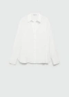 Mango Lyocell Fluid Shirt In White